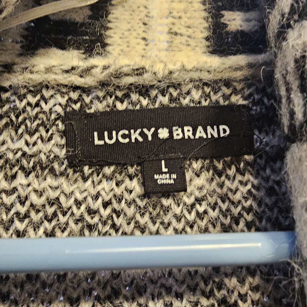 Lucky Brand Black and White Knit Sweater